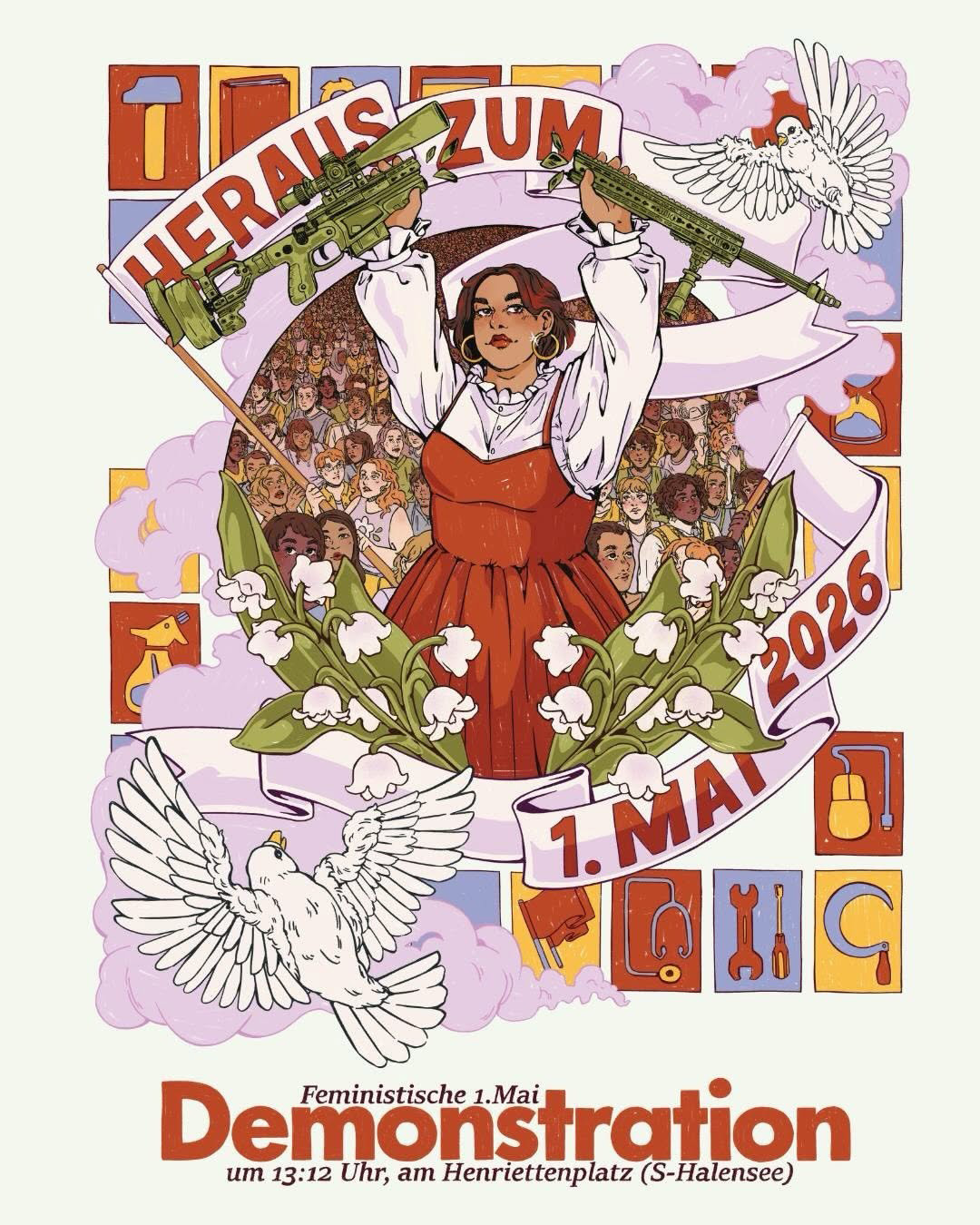 DEMO 13:12 Uhr: Heraus, Geschwister, zum feministischen ersten Mai!